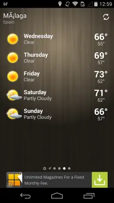 Weather android App screenshot 1